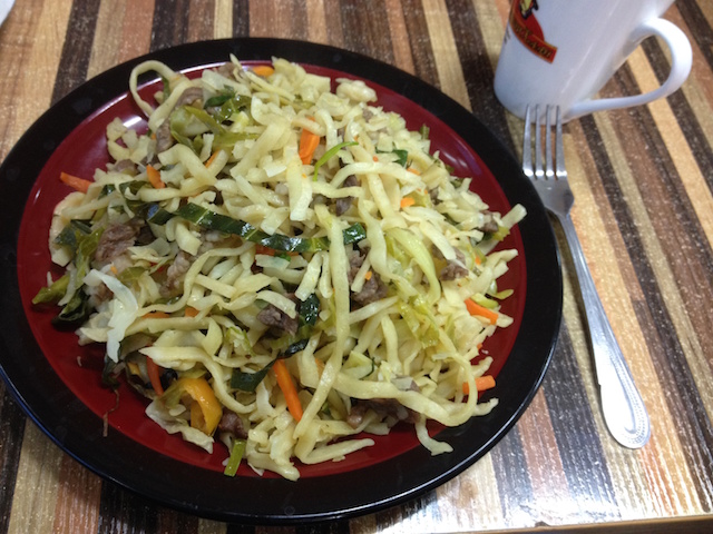 Mongolian Tsuivan noodles