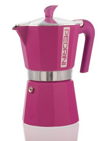 Pink Pedrini Italy Stovetop Moka Espresso Coffee Maker