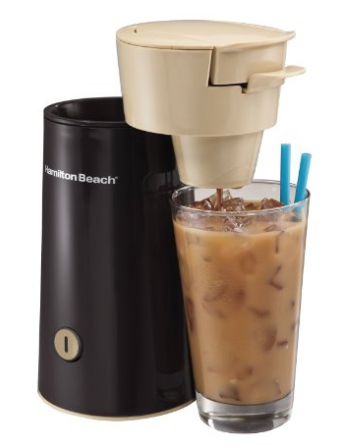 Hamilton Beach iced coffee brewer in black