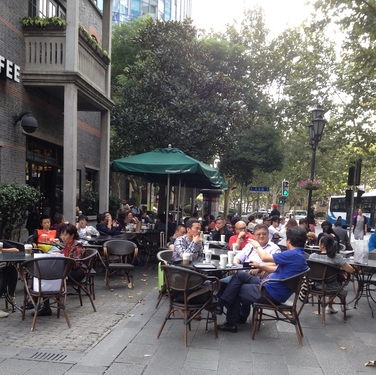 Starbucks Xintiandi outdoor seats