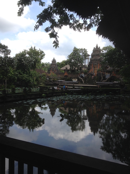 View of the local temple from Starbucks Ubud