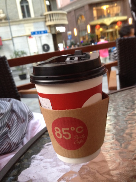 Americano at 85C Cafe, a Taiwanese coffee outlet