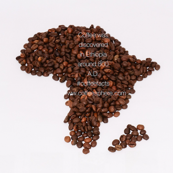 Coffee was discovered in Ethiopia around 800 A.D. Do you know where is Ethiopia??