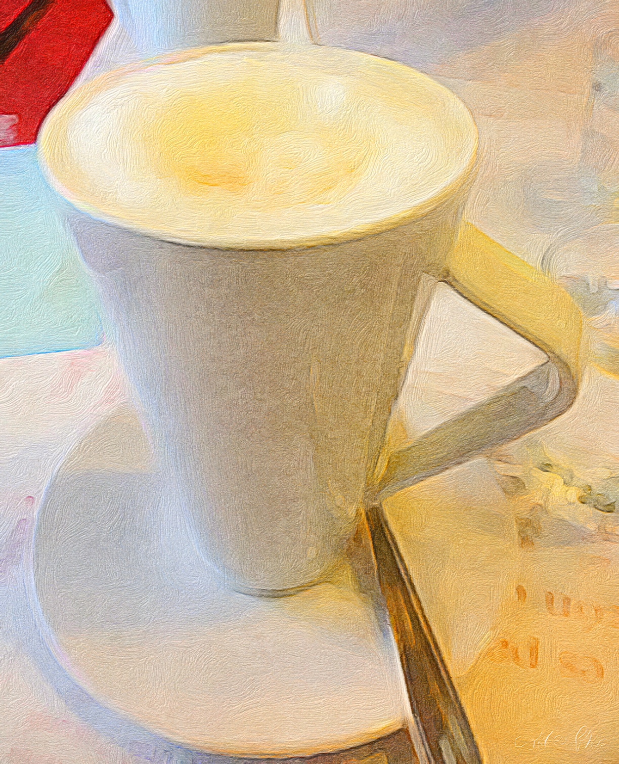 Cortado in Cafe Brasilero, Montevideo Uruguay