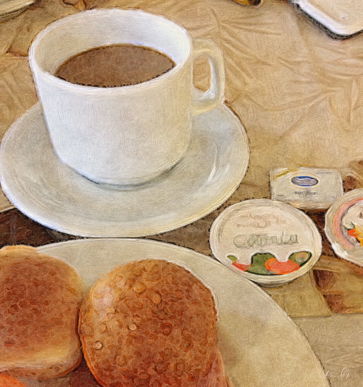 Breakfast coffee at Asuncion Palace Hotel, Asuncion Paraguay