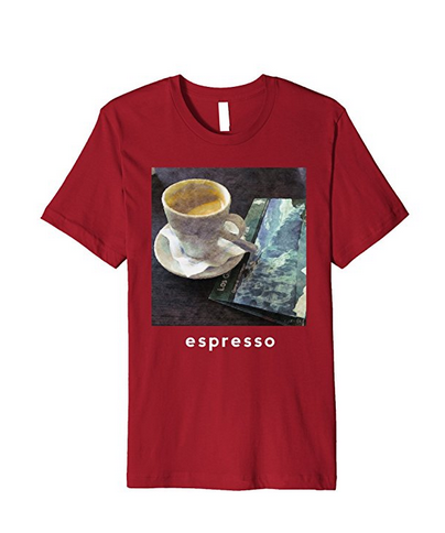 espresso art coffee tshirt