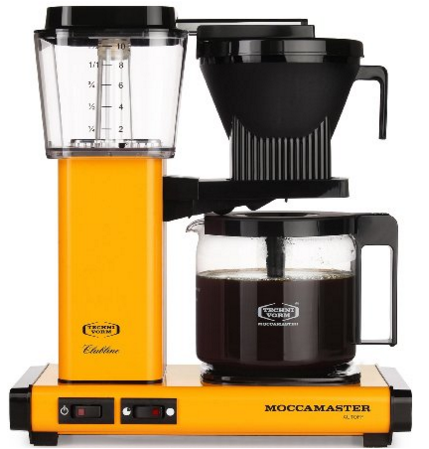 Yellow coffee maker