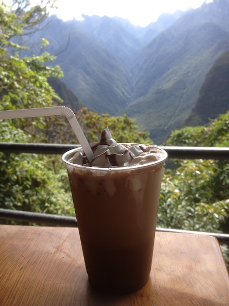 Frappacino in Machu Picchu