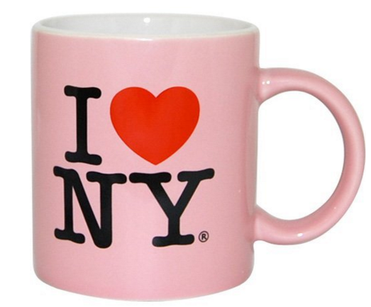 Pink I love New York coffee mug