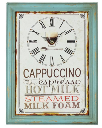 Coffee-themed clock