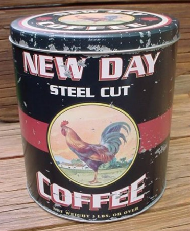 Vintage New Day Coffee Canister