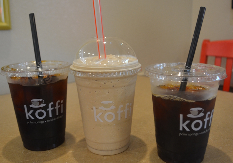 iced coffee from Koffi Palm Springs