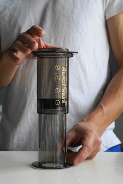 Aeropress upside down