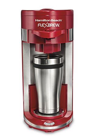 red coffee maker from Hamilton Beach