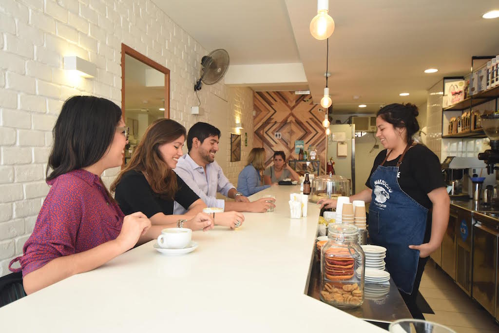 Inside True Artisan Cafe in Miraflores Lima Peru