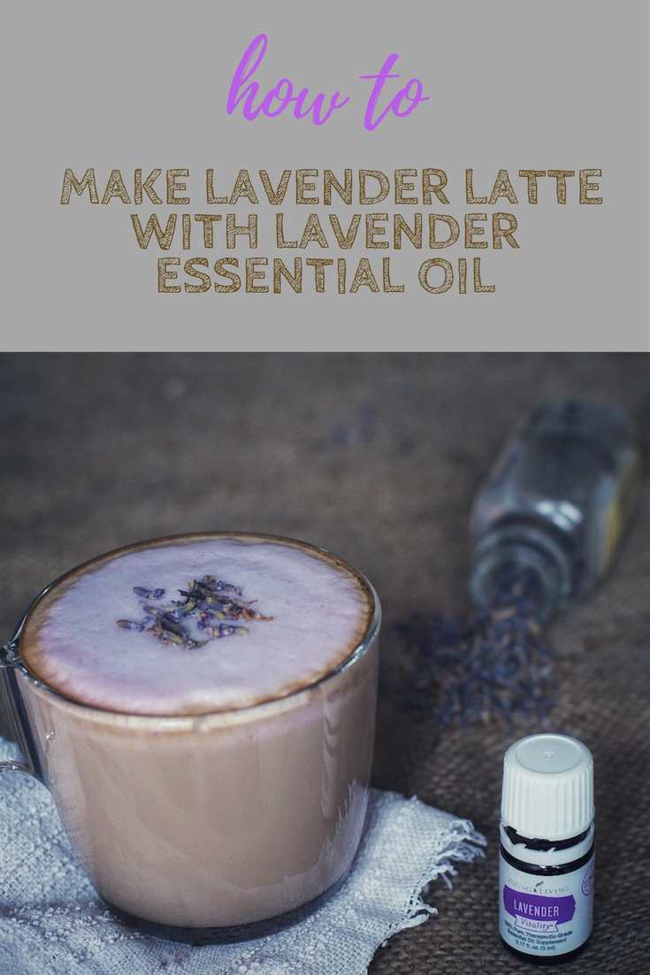 Make Lavender Latte with Lavender Essential Oil