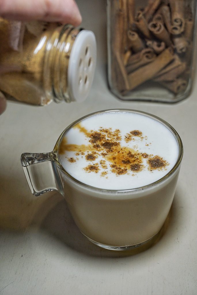 cinnamon for cinnamon swirl latte