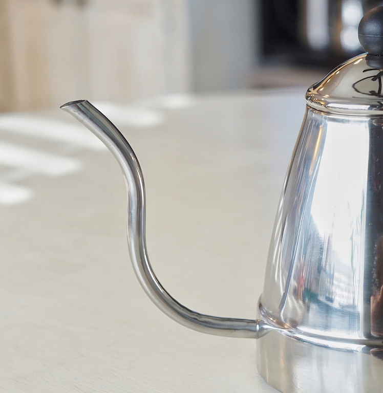 Goose neck kettle for pour over coffee