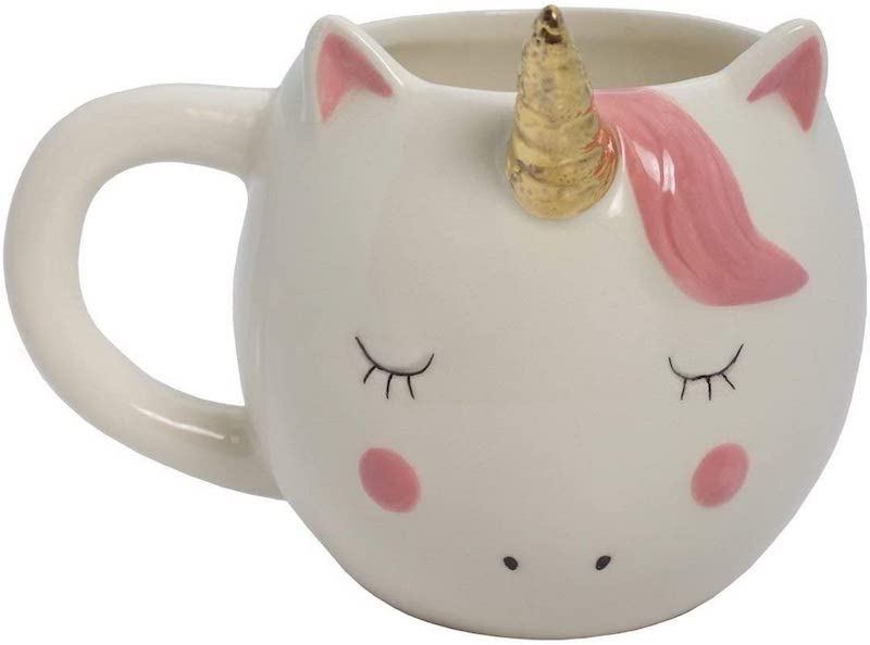 unicorn shaped coffee mug