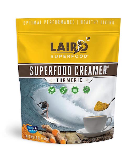 Laird Superfood Turmeric Coffee Creamer for lactose intolerant 