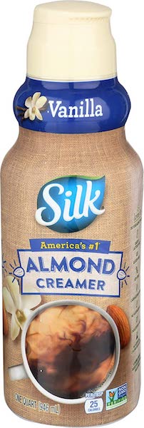 Silk Vanilla Almond Creamer for lactose intolerant coffee drinkers