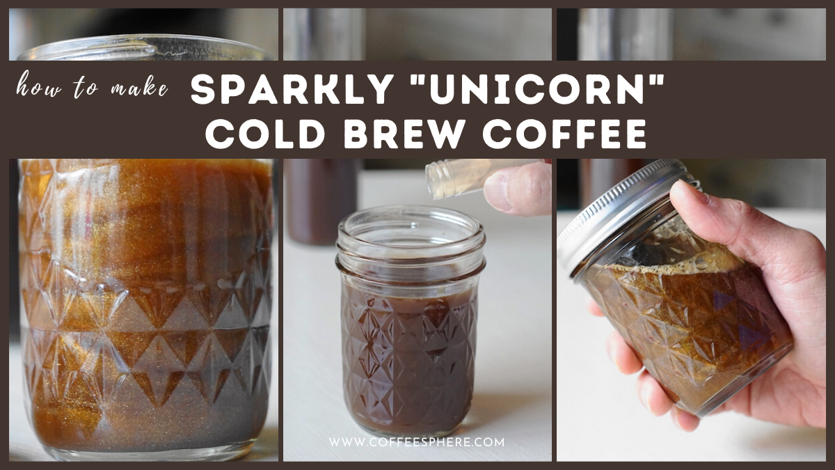 sparkling unicorn cold brew coffee