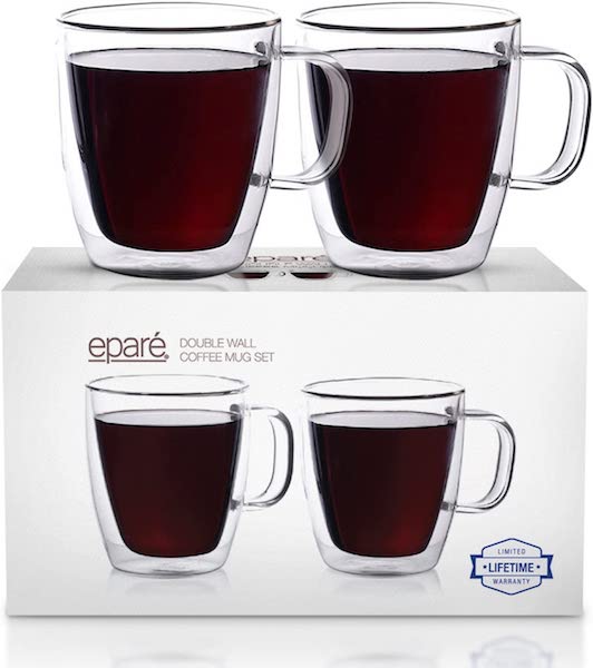 Double Wall Glass Cappuccino Cups, 6oz - Kitchables