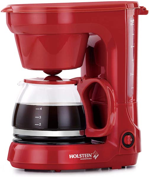 Red Holstein Housewares 5 Cup Coffee Maker 