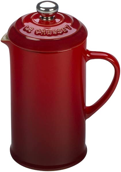 red le creuset stoneware french press