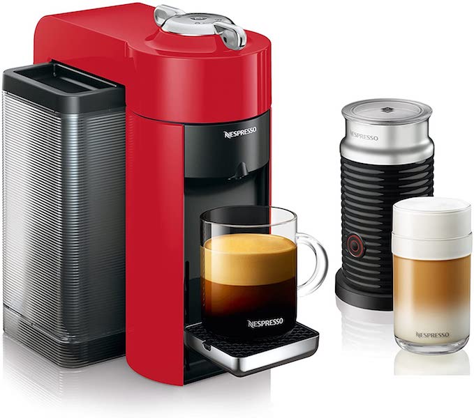 red nespresso machine