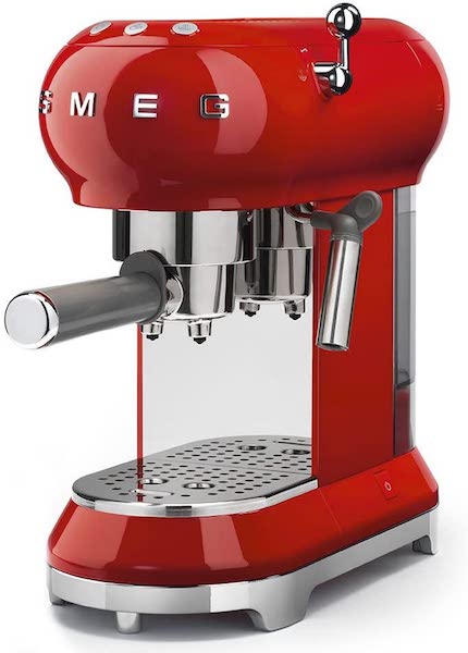 SMEG red espresso machine