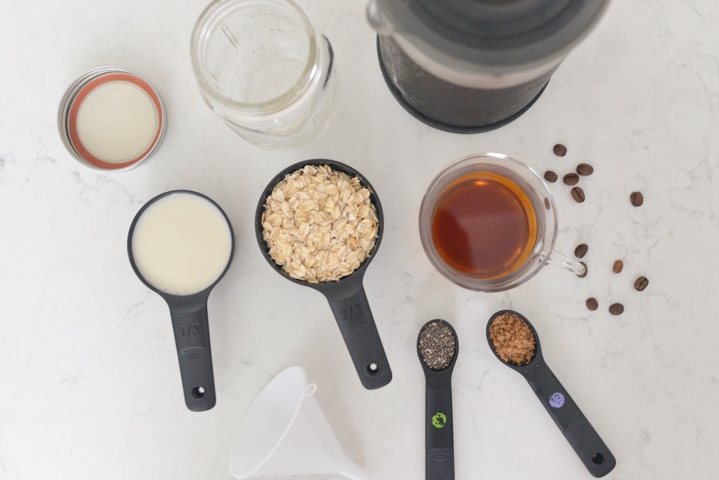 coffee overnight oats ingredients