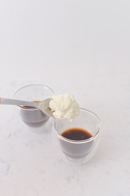 cream for espresso con panna