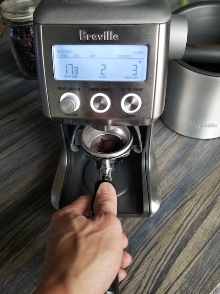 breville smart pro coffee bean grinder americano