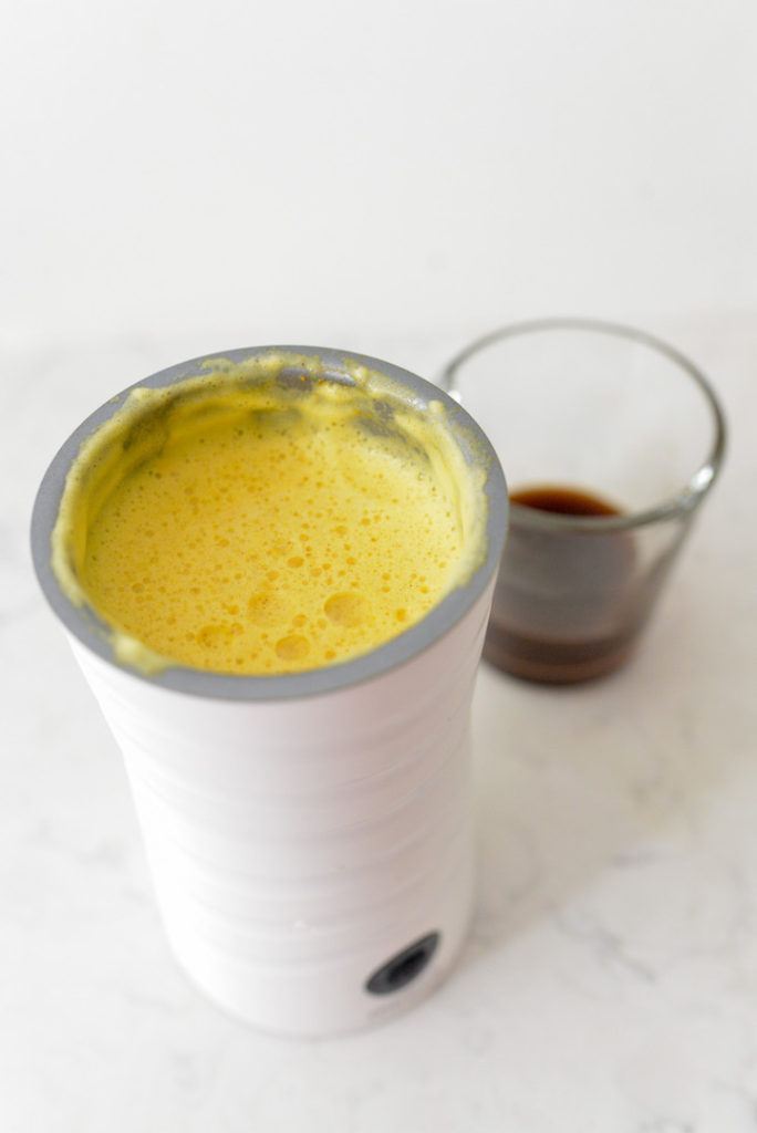 turmeric coffee frothed milk