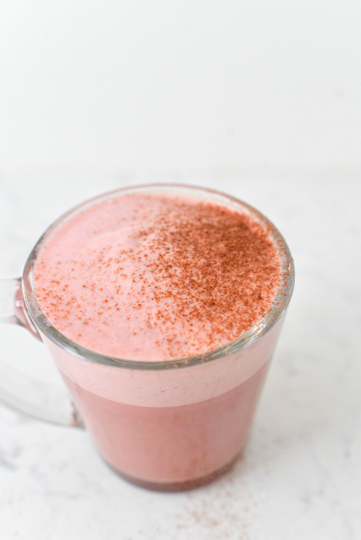 pink beet latte