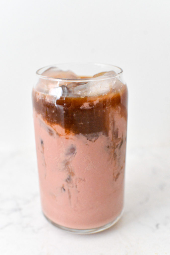 pink velvet macchiato